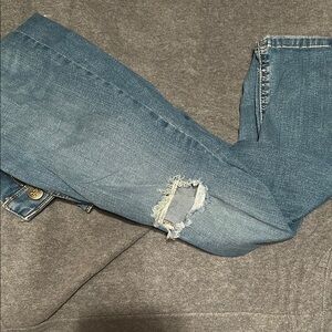 Distressed Blue Denim Jeans